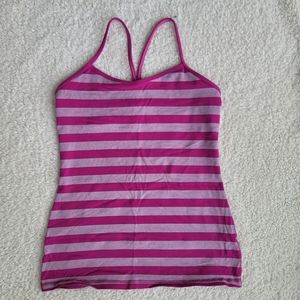 Lululemon Pink Striped Tank